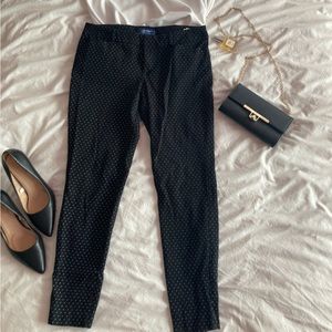 Polka Dot Pixie Pants Midrise Full-Length Skinny Stretchy Work Pants